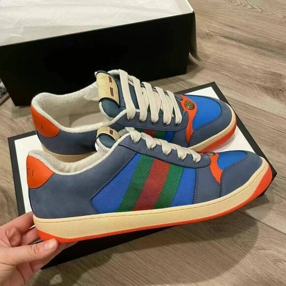 NIB Authentic Gucci Screener 'Blue Orange' - Picture 1 of 5